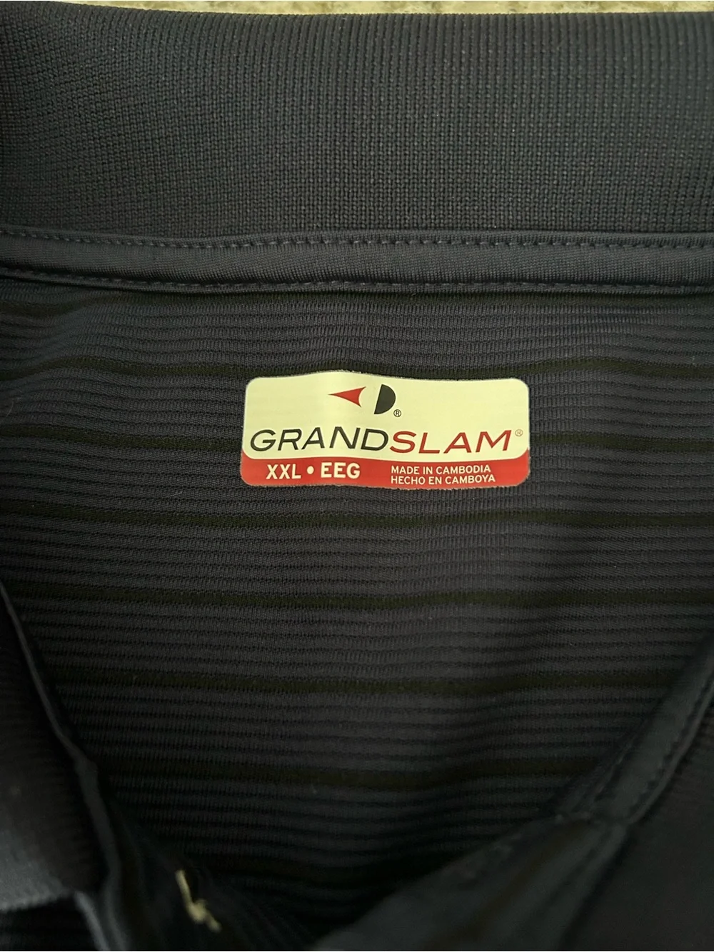 Grand Slam Navy Horizontal-Strip Polo
